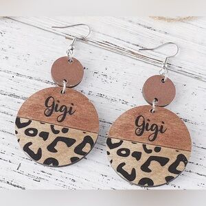 Gigi Brown and Black Leopard‎ Print Earrings NEW